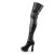 Pleaser ELECTRA-3000Z Stivali Sopra Il Ginocchio - Similpelle Elasticizzato Nero EU-37 / US-7