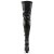 Pleaser ELECTRA-3000Z Stivali Sopra Il Ginocchio - Similpelle Elasticizzato Nero EU-37 / US-7