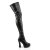Pleaser ELECTRA-3000Z Stivali Sopra Il Ginocchio - Similpelle Elasticizzato Nero EU-37 / US-7