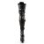Pleaser ELECTRA-3028 Stivali Sopra Il Ginocchio - Similpelle Elasticizzato Nero EU-42 / US-12