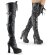 Pleaser ELECTRA-3028 Stivali Sopra Il Ginocchio - Similpelle Elasticizzato Nero EU-36 / US-6