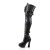 Pleaser ELECTRA-3028 Stivali Sopra Il Ginocchio - Similpelle Elasticizzato Nero EU-38 / US-8