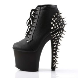 Pleaser FEARLESS-700-28 Stivaletti - Similpelle Nero/Nero Opaco EU-35 / US-5