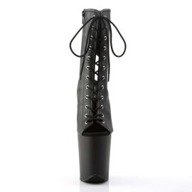 Pleaser FLAMINGO-1016 Stivaletti - Similpelle Nero/Nero Opaco EU-35 / US-5