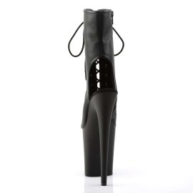 Pleaser FLAMINGO-1016 Stivaletti - Similpelle Nero/Nero Opaco EU-35 / US-5
