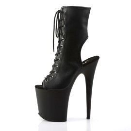 Pleaser FLAMINGO-1016 Stivaletti - Similpelle Nero/Nero Opaco EU-39 / US-9
