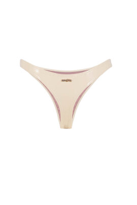Naughty Thoughts Perizoma Sinner in Vinile - Crema S