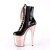 Pleaser FLAMINGO-1020 Stivaletti - Vernice Nero/Dorato Rosa Cromato EU-36 / US-6