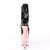Pleaser FLAMINGO-1020 Stivaletti - Vernice Nero/Dorato Rosa Cromato EU-36 / US-6
