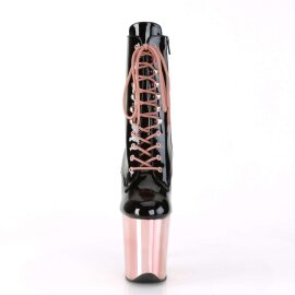 Pleaser FLAMINGO-1020 Stivaletti - Vernice Nero/Dorato...