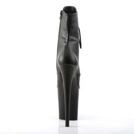Pleaser FLAMINGO-1020 Stivaletti - Similpelle Nero/Nero Opaco EU-35 / US-5