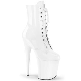 Pleaser FLAMINGO-1020 Stivaletti - Vernice Bianco/Bianco...