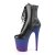 Pleaser FLAMINGO-1020BP Stivaletti - Similpelle Nero/Ombre Blu-Viola EU-35 / US-5