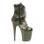 Pleaser FLAMINGO-102CAMO Stivaletti - Tessuto Verde Mimetico/Verde Scuro Opaco EU-35 / US-5