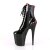 Pleaser FLAMINGO-102FH Stivaletti - Vernice Nero/Nero EU-40 / US-10