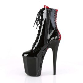 Pleaser FLAMINGO-102FH Stivaletti - Vernice Nero/Nero EU-35 / US-5
