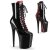 Pleaser FLAMINGO-102FH Stivaletti - Vernice Nero/Nero EU-39 / US-9
