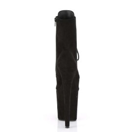 Pleaser FLAMINGO-102FS Stivaletti - Finto Camoscio Nero EU-40 / US-10