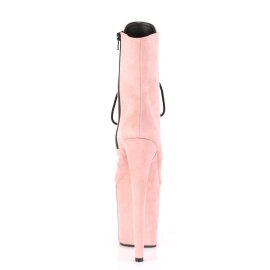 Pleaser FLAMINGO-102FS Stivaletti - Finto Camoscio Rosa Baby EU-35 / US-5