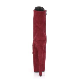 Pleaser FLAMINGO-102FS Stivaletti - Finto Camoscio Borgogna EU-35 / US-5