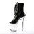 Pleaser FLAMINGO-1021 Stivaletti - Vernice Nero/Trasparente EU-35 / US-5