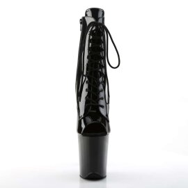 Pleaser FLAMINGO-1021 Stivaletti - Vernice Nero/Nero EU-35 / US-5