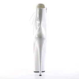 Pleaser FLAMINGO-1021 Stivaletti - Vernice Bianco/Bianco EU-35 / US-5