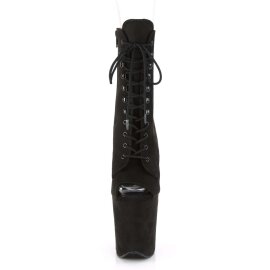 Pleaser FLAMINGO-1021FS Stivaletti - Finto Camoscio Nero/Finto Camoscio Nero EU-35 / US-5