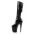 Pleaser FLAMINGO-2000 Stivali - Vernice Elasticizzato Nero/Nero EU-37 / US-7