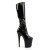 Pleaser FLAMINGO-2000 Stivali - Vernice Elasticizzato Nero/Nero EU-37 / US-7