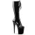 Pleaser FLAMINGO-2023 Stivali - Vernice Elasticizzato Nero/Nero EU-37 / US-7
