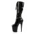 Pleaser FLAMINGO-2023 Stivali - Vernice Elasticizzato Nero/Nero EU-37 / US-7