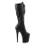 Pleaser FLAMINGO-2023 Stivali - Similpelle Elasticizzato Nero/Nero Opaco EU-41 / US-11