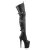 Pleaser FLAMINGO-3028 Stivali Sopra Il Ginocchio - Similpelle Elasticizzato Nero/Nero EU-37 / US-7