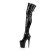 Pleaser FLAMINGO-3050 Stivali Sopra Il Ginocchio Vernice Elasticizzato Nero/Nero EU-37 / US-7