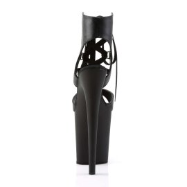 Pleaser Sandali FLAMINGO-800-14 Similpelle Nero/Nero Opaco EU-41 / US-11