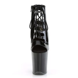 Pleaser FLAMINGO-800-20 Stivaletti - Vernice Nero/Nero...