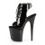 Pleaser FLAMINGO-800-20 Stivaletti - Vernice Nero/Nero EU-38 / US-8
