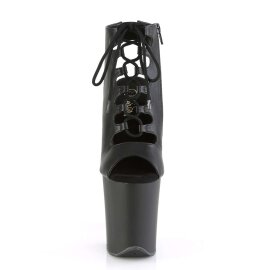 Pleaser FLAMINGO-800-20 Stivaletti - Similpelle Nero/Nero Opaco EU-35 / US-5