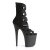 Pleaser Sandali FLAMINGO-800-24 Fascia Elastica-Microfibra Nera/Nero Opaco EU-35 / US-5
