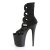 Pleaser Sandali FLAMINGO-800-24 Fascia Elastica-Microfibra Nera/Nero Opaco EU-37 / US-7
