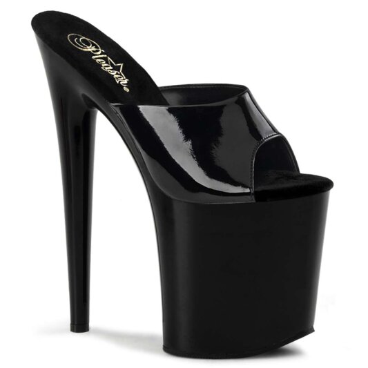 Pleaser Mules FLAMINGO-801 Vernice Nero/Nero EU-35 / US-5