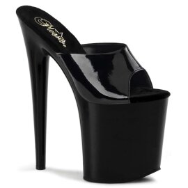 Pleaser Mules FLAMINGO-801 Vernice Nero/Nero EU-35 / US-5