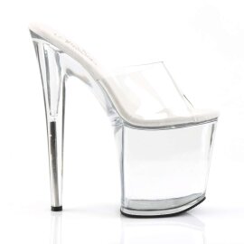 Pleaser Mules FLAMINGO-801 Trasparente/Trasparente EU-35 / US-5