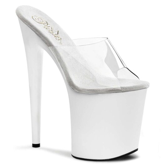 Pleaser Mules FLAMINGO-801 Trasparente/Bianco EU-37 / US-7