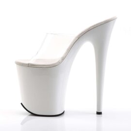 Pleaser Mules FLAMINGO-801 Trasparente/Bianco EU-37 / US-7