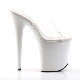 Pleaser Mules FLAMINGO-801 Trasparente/Bianco EU-37 / US-7