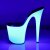 Pleaser Mules FLAMINGO-801UV Trasparente/Bianco Neon EU-40 / US-10