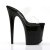 Pleaser Mules FLAMINGO-802 Trasparente/Nero EU-35 / US-5