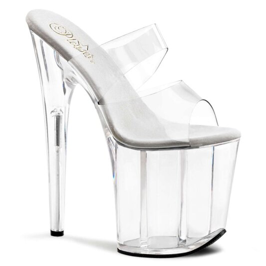 Pleaser Mules FLAMINGO-802 Trasparente/Trasparente EU-35 / US-5